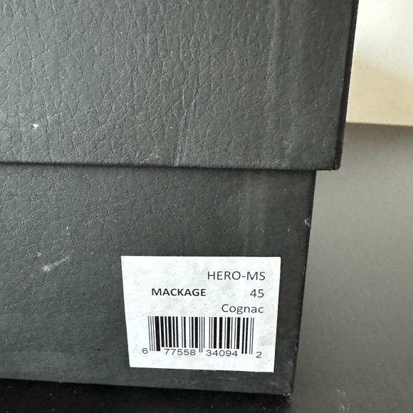 MACKAGE Boots HERO-MS COGNAC 45 (US 12)- BNWT Shearling pinned lug sole Boots - Picture 10 of 11